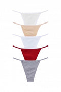 İntive Lingerie Kozabiat Dominant 10'lU Pamuklu Kenarları İpli Ekonomik Günlük Külot-Beyaz/Ten/Ekru/Bordo/Gri