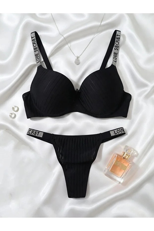 NEW SEZON PUSH UP TANGA KÜLOT TAŞLI SÜTYEN TAKİM