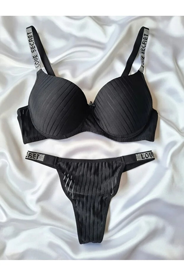 NEW SEZON PUSH UP TANGA KÜLOT TAŞLI SÜTYEN TAKİM
