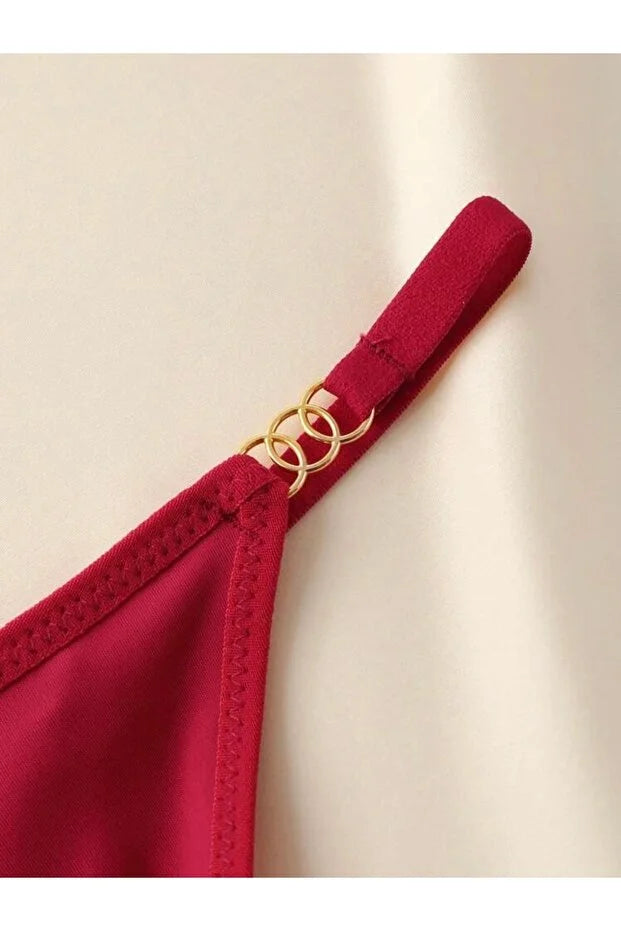 4 Lü Paket Gold Aksesuarlı Seksi String