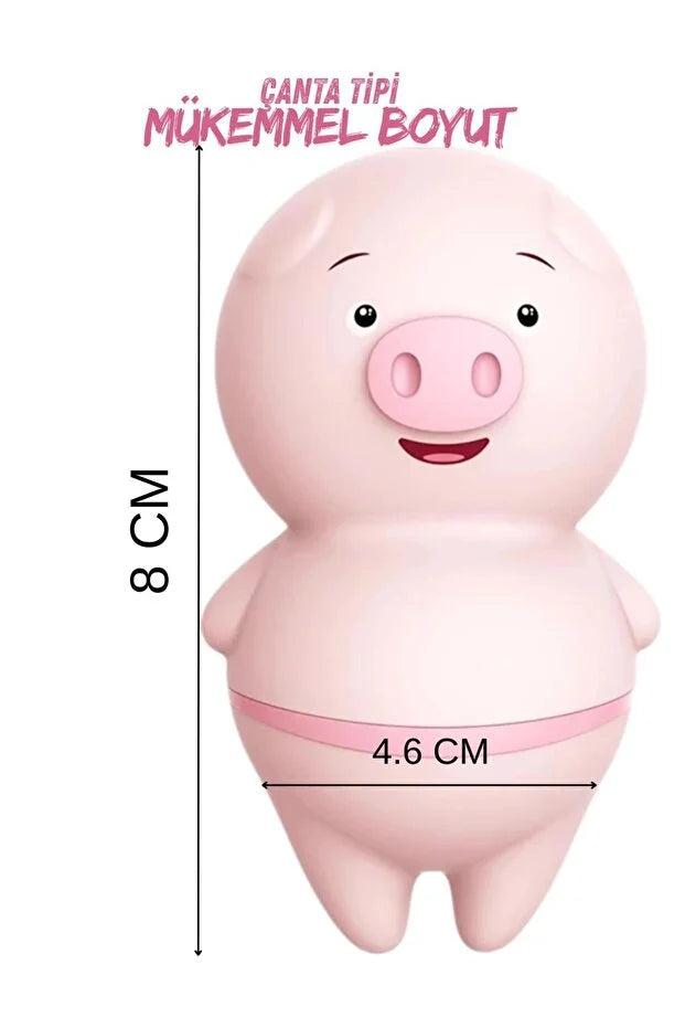 Usb Şarjlı Dil Yalama Orgazm Klitoris Uyarıcılı 6 Farklı Titreşim Modu Sevimli Domuzcuk Dil Vibratör