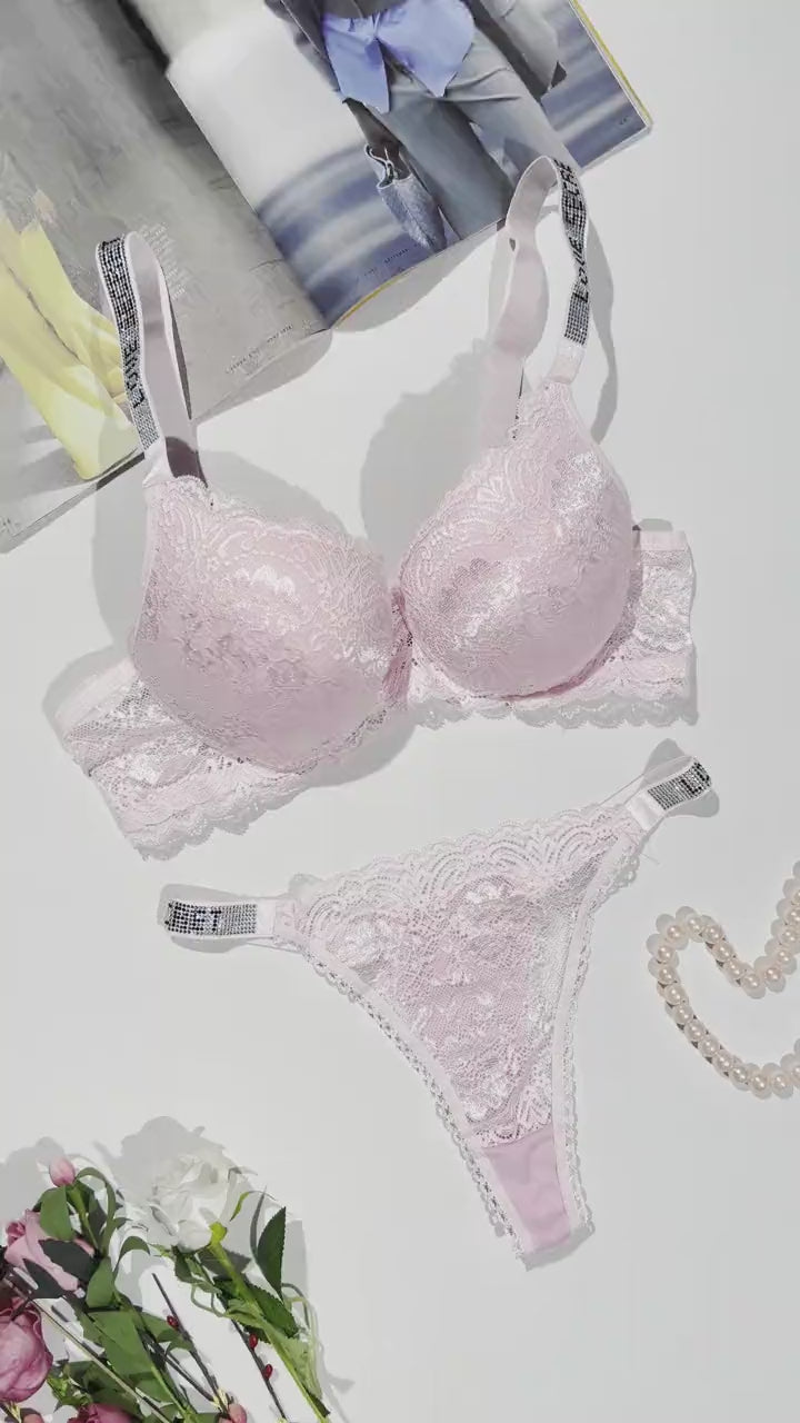 Mistressia Destekli Dolgulu Love Secret Taşlı Sütyen Takım.